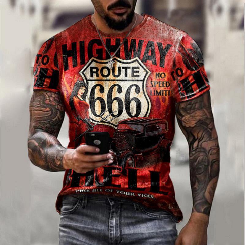 Retro Short Sleeve t-shirt Men