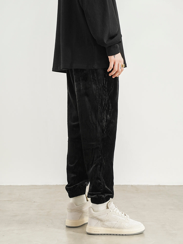 Retro Ice Velvet Loose-fitting Sweatpants Men