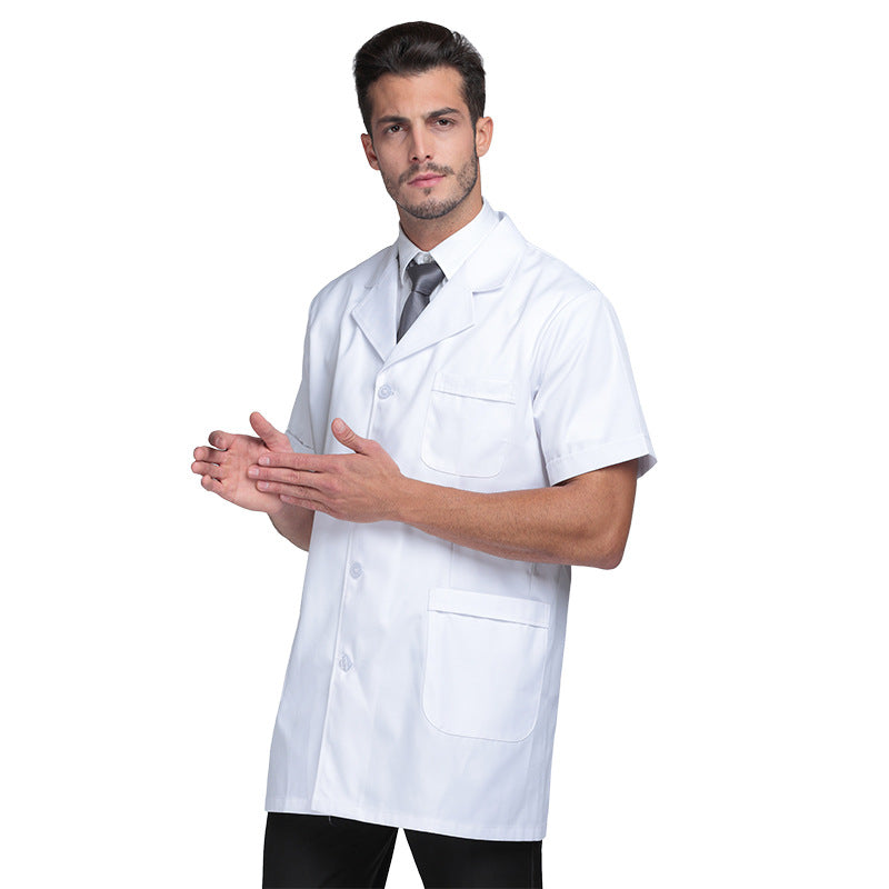 Doctor Short Cotton Long-sleeved White Coat