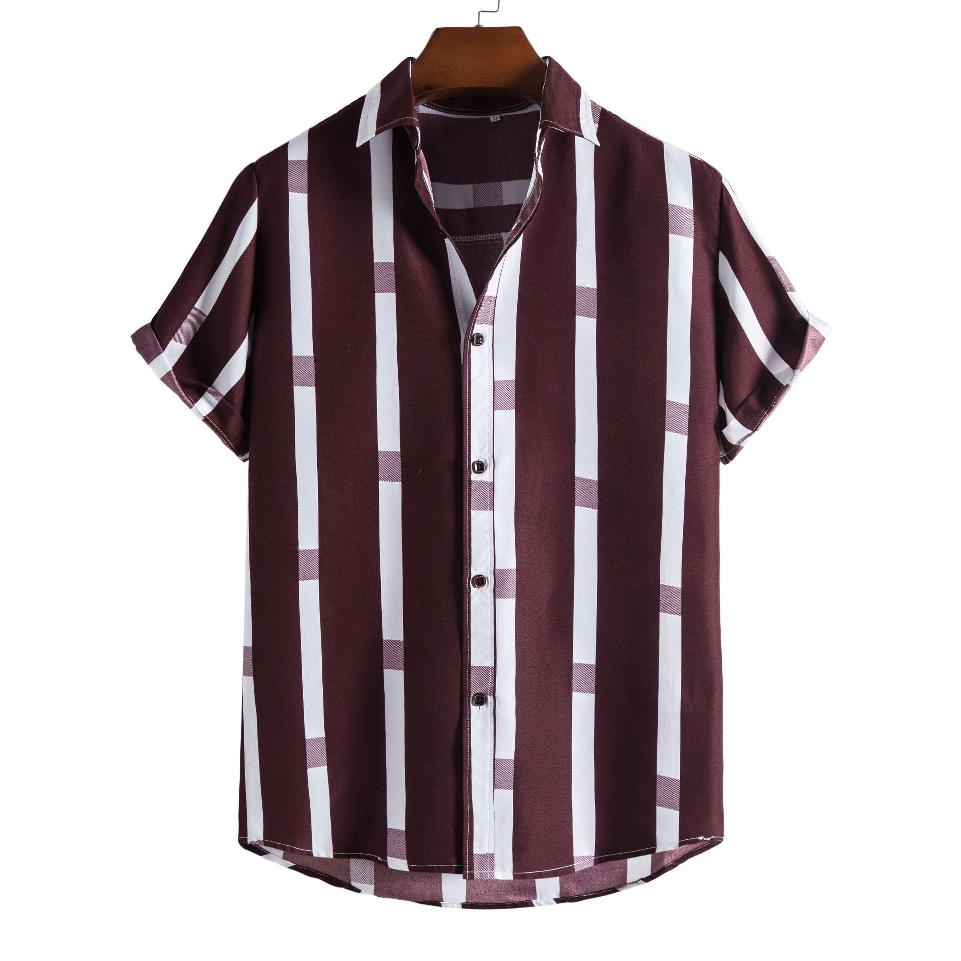 Striped Loose Plus Size Casual Men's Shirt