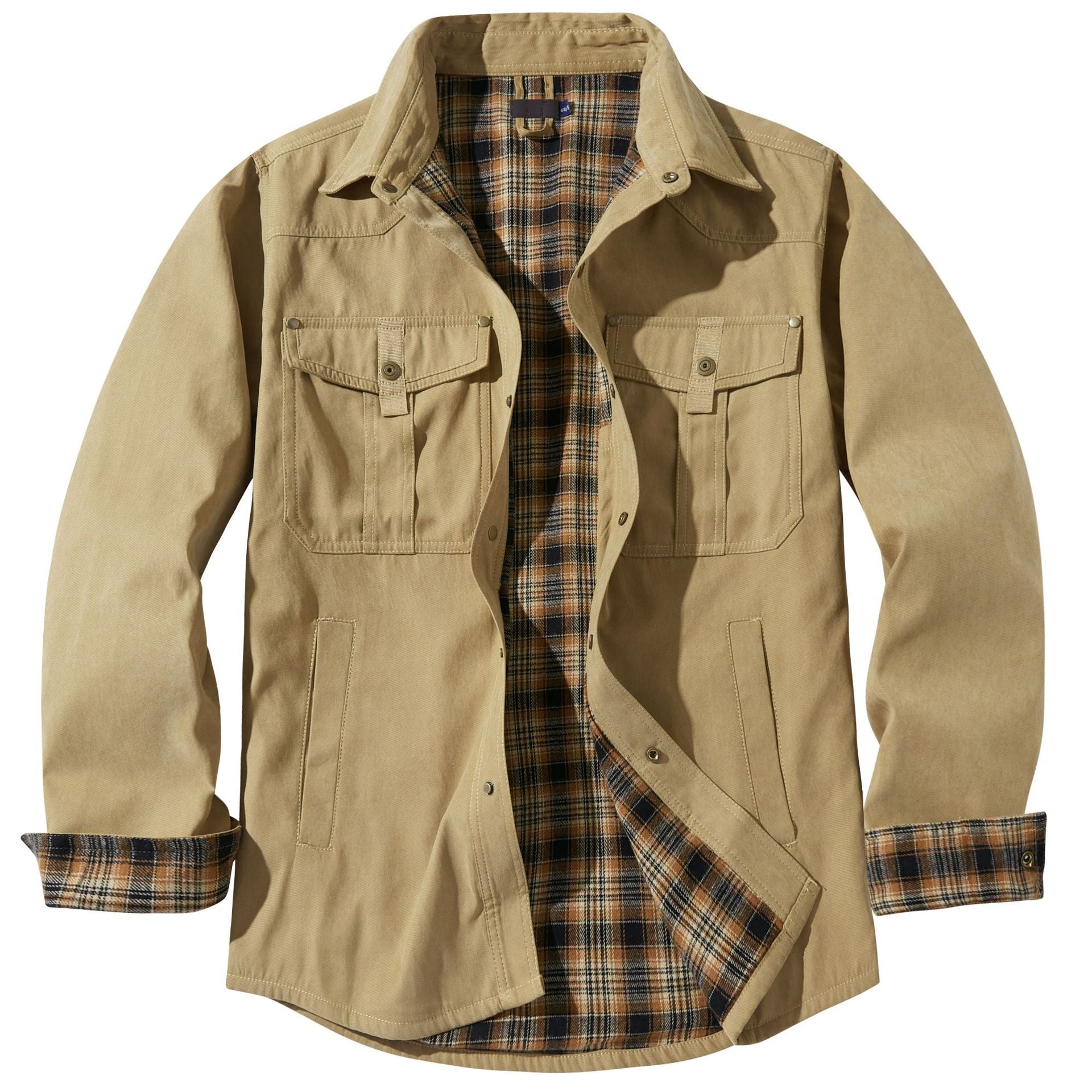 Lapel Plaid Flannel Casual shirt