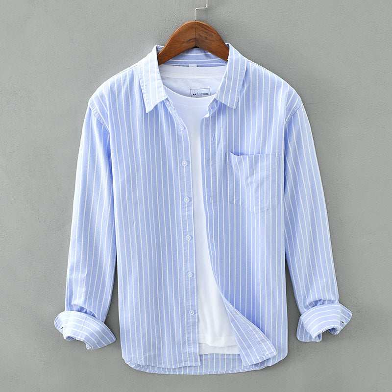 Oxford Long Sleeve Lapel Shirt