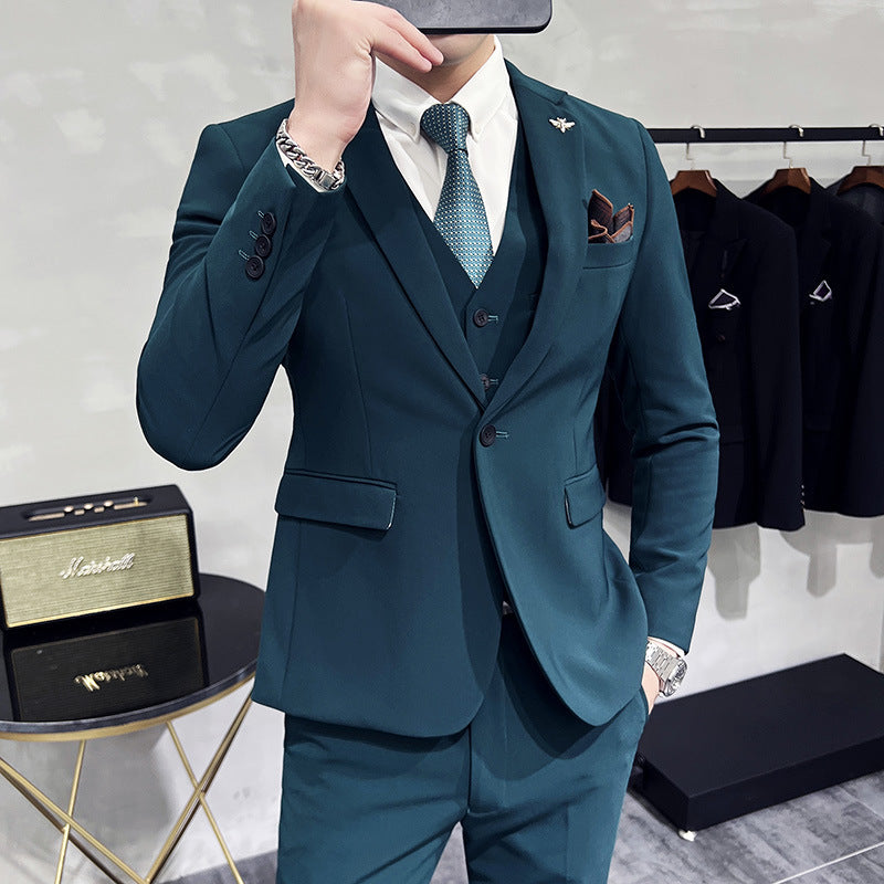 Men's Three-piece One Button Suit