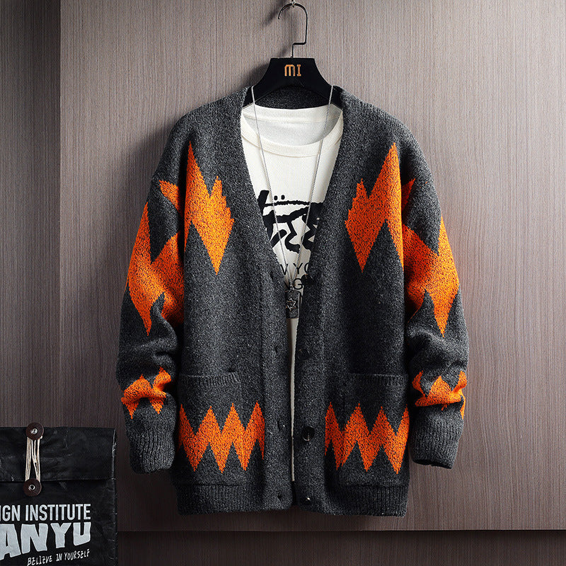 Knit Cardigan Sweater Jacket Men's