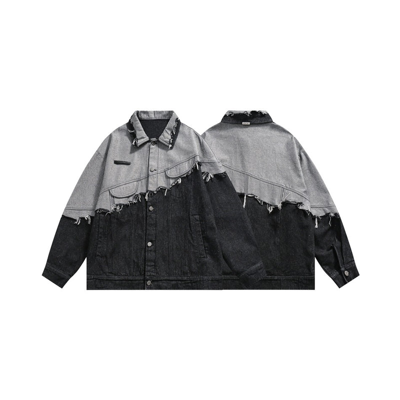 Lapel Denim Jacket For Men And Women