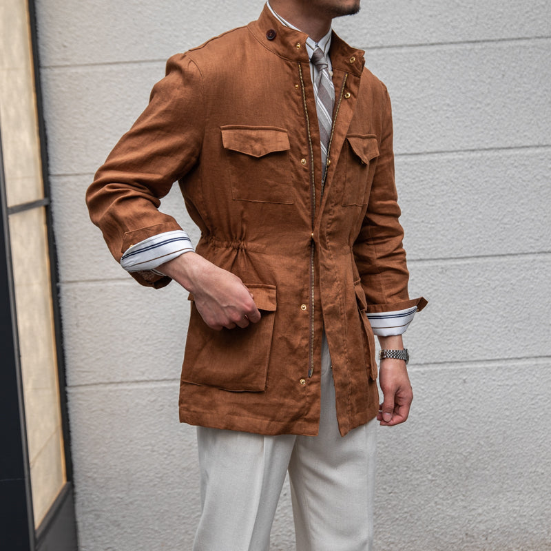 Linen Squire Vintage Jacket Thin And Breathable