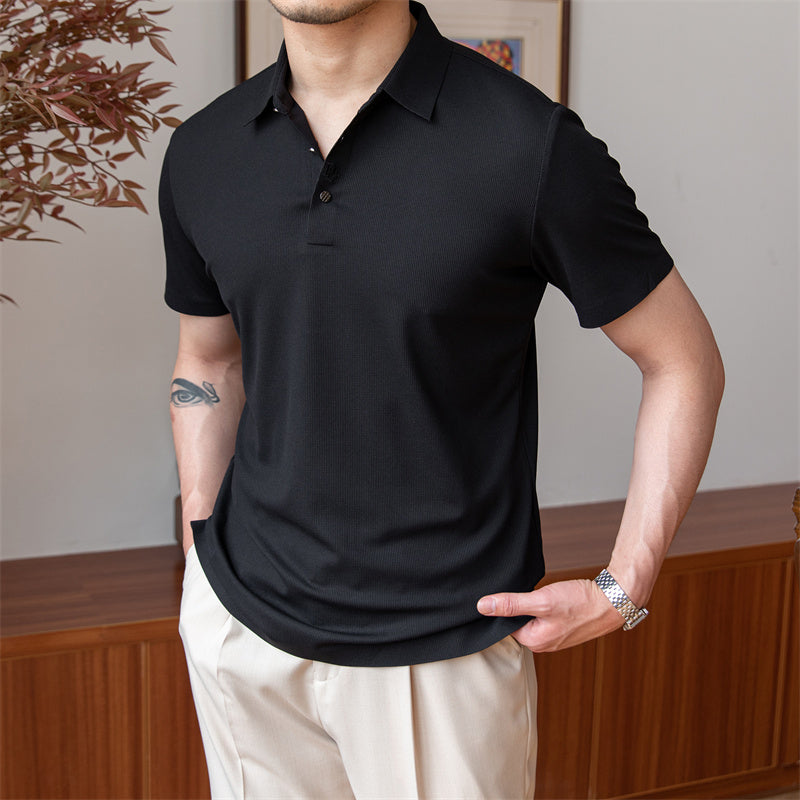 Draped Non-Iron Silky Polo