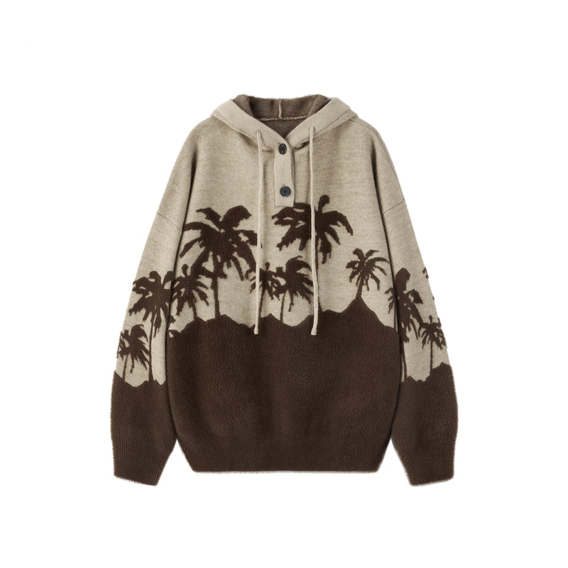 Coconut Tree Hooded Sweater