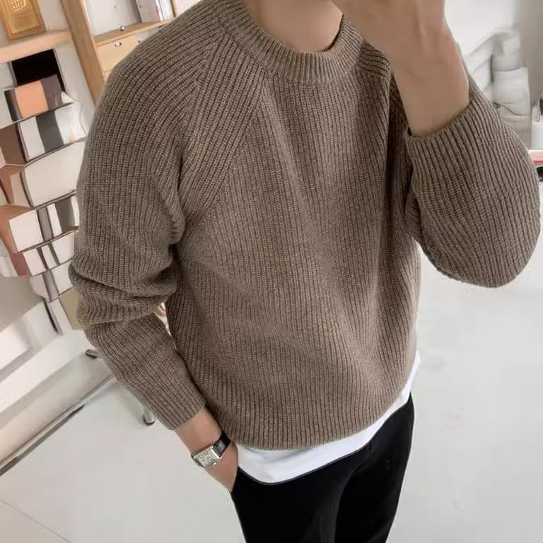 Maglione spesso pullover coordinato stile casual e casual da uomo