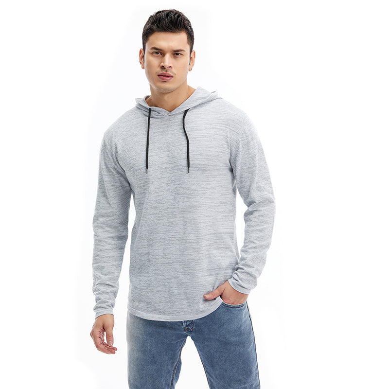 Autumn & Spring Pullover Elastic Hooded Men Sweatshirt