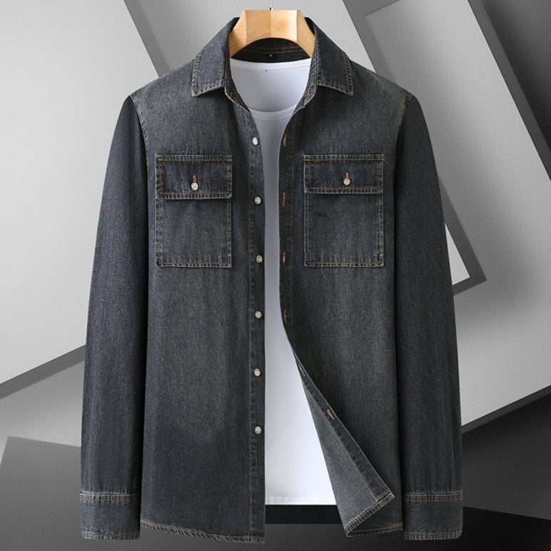 Long Sleeve Casual Denim Coat