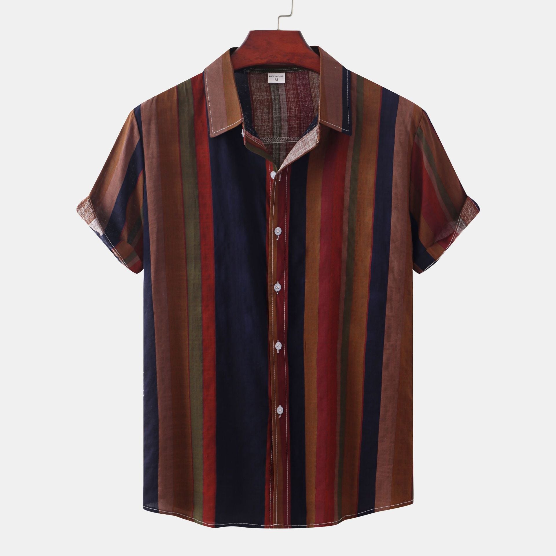 Summer Printing Casual Retro Shirt Men