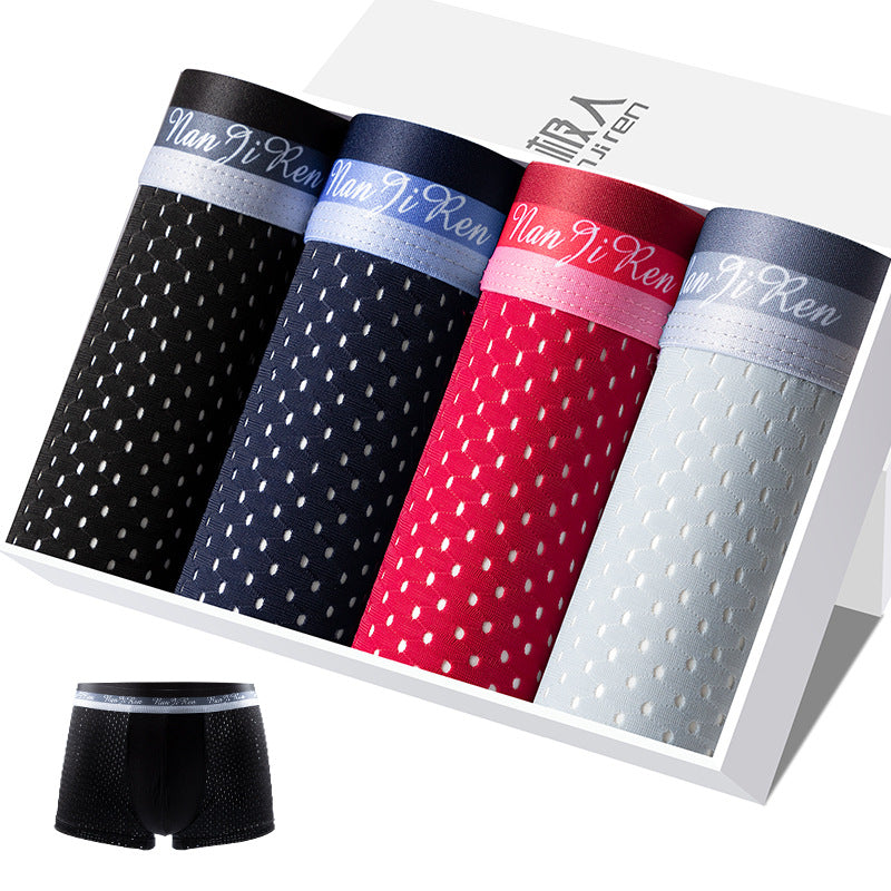 Modal Boxer Shorts Breathable Large Size Fatty Boxer Shorts Head Box men