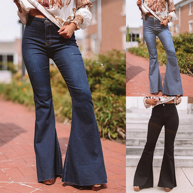 High-Waist Stretch Slim And Loose Flared Pant