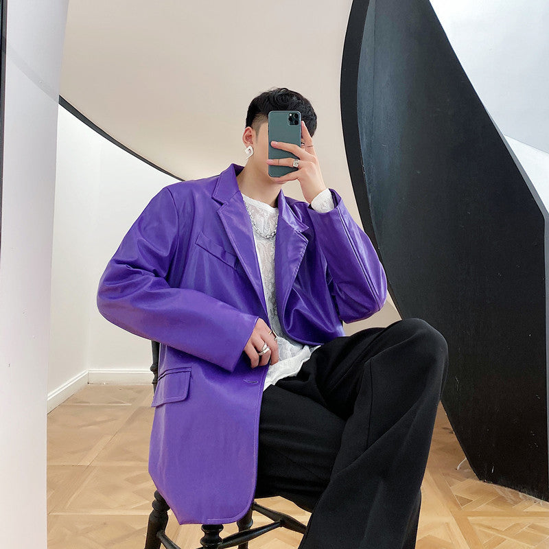 Korean Style Personalized Purple Coat