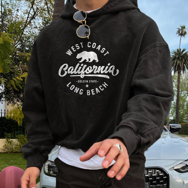 Men's Vintage Oversize Lettering hoodie