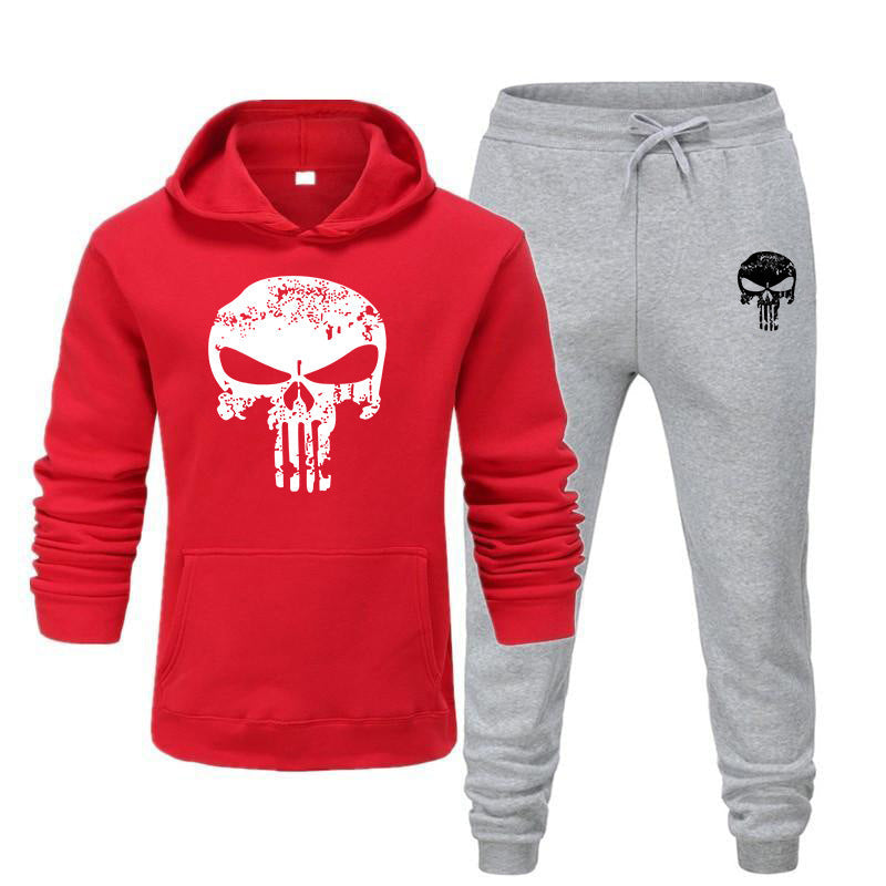 Tracksuit Men Skull Brand Autumn Winter Hooded