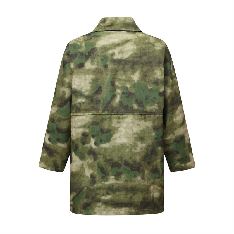 Tactical Camouflage Military Coat Men's European And American Loose Mid-length Jacket