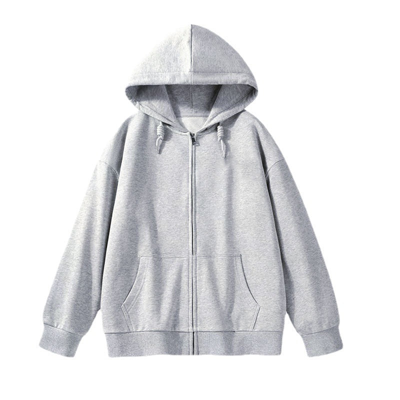 Long-sleeved Zipper Sweater Embroidered Hoodie