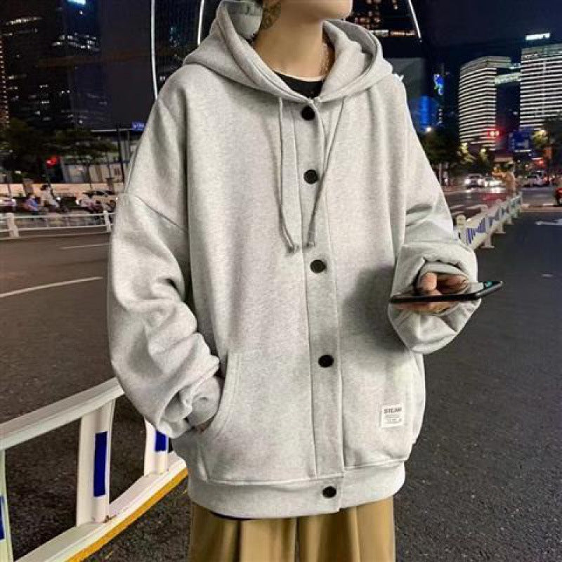 Loose Plus Fleece Cardigan Sweater jacket men