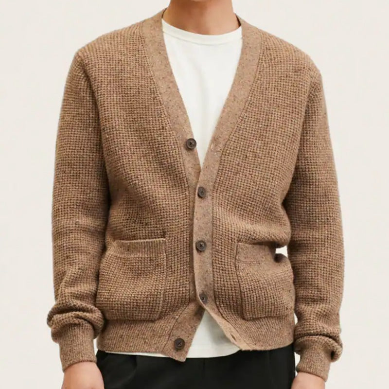 Maglione cardigan spesso con scollo a V per autunno e inverno