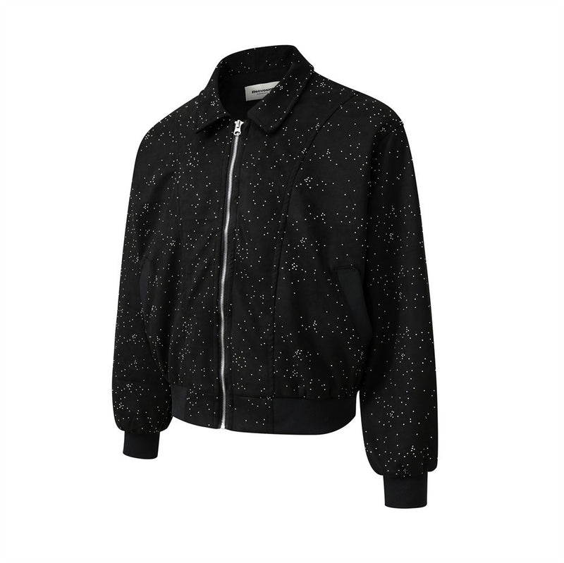 Split Stitching Hot Drilling Starry Jacket