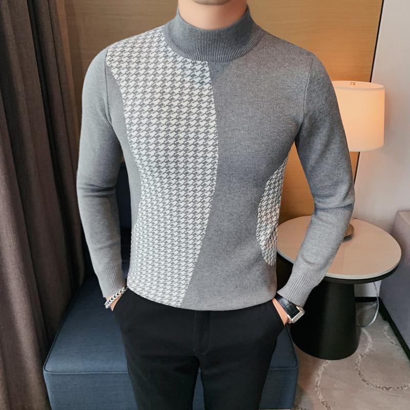 Men's Black Tight Long Sleeve Sweater