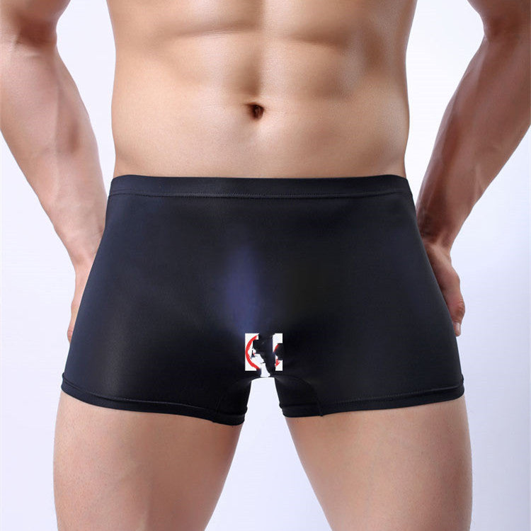 Solid Color Boxers With Three-dimensional Convex Design