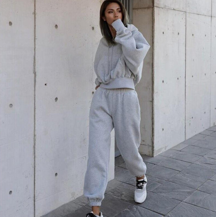 Autumn And Winter Women's Casual Hoodie Sports trackSuit