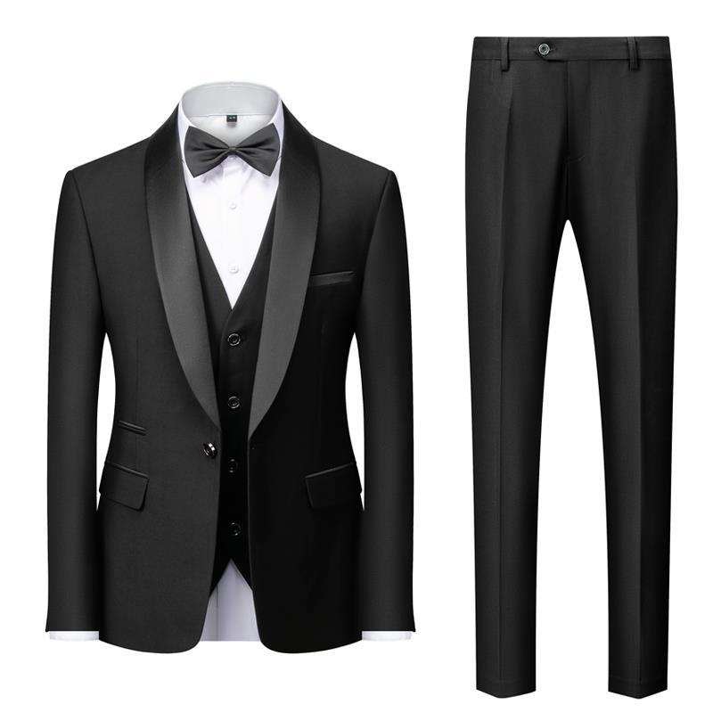 Stage Suit Host Performance Bridegroom Men three-piece Suit