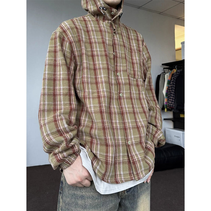 Men's American Stitching Hooded Jacket