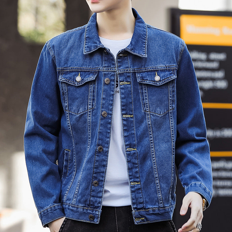 Casual Handsome Overalls denim Jacket Men