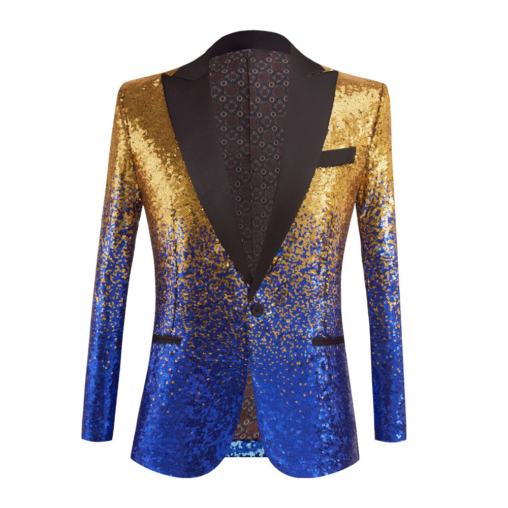 Men's Gradual Change Sequin Host suit