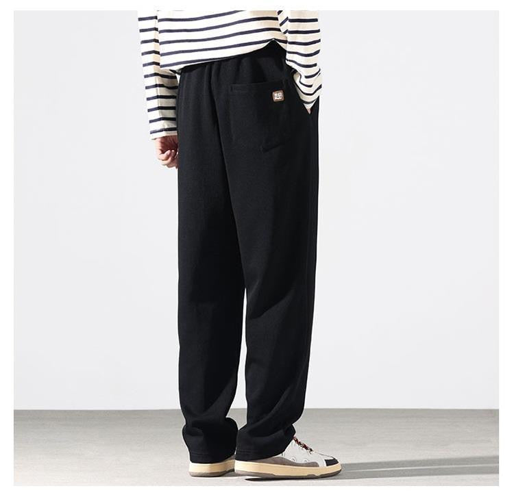 Spring And Summer New Knitted Japanese Loose Straight Mop Casual Pants