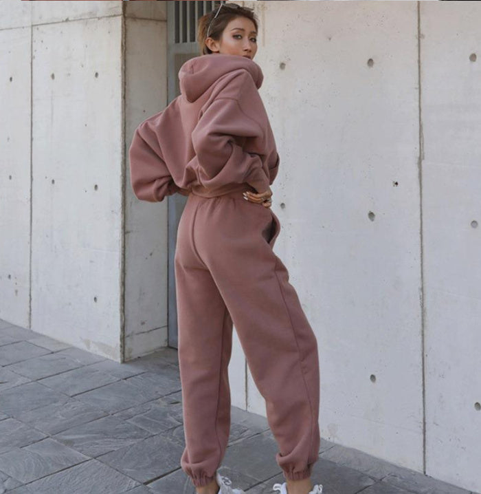 Autumn And Winter Women's Casual Hoodie Sports trackSuit