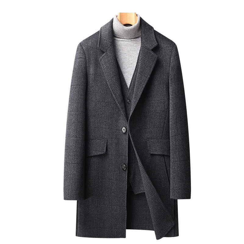 Cashmere Coat Mid-length Double-sided Woolen Coat