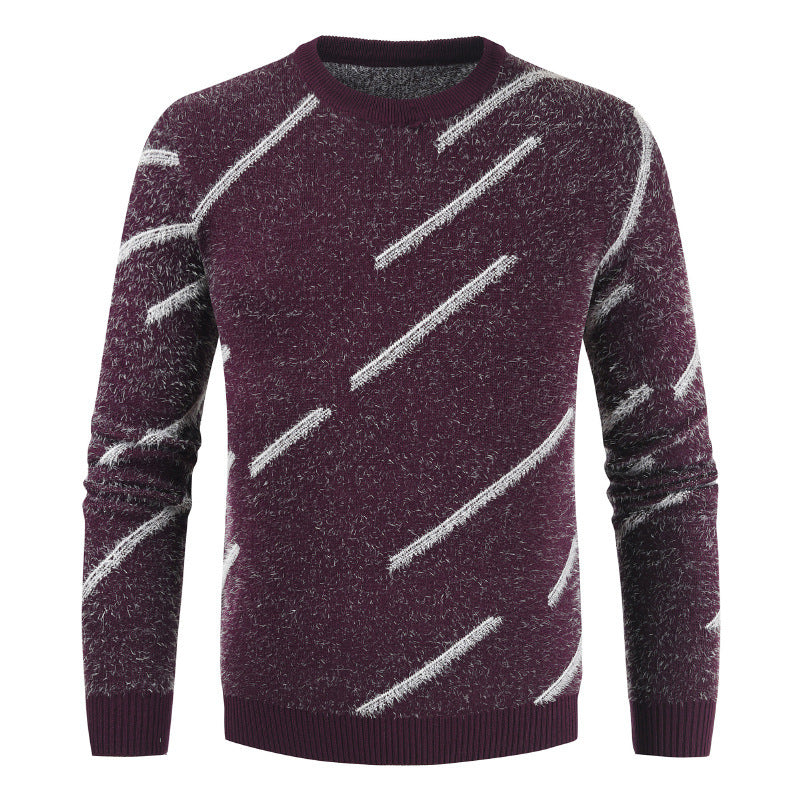 Maglione girocollo in mohair sottile per uomo