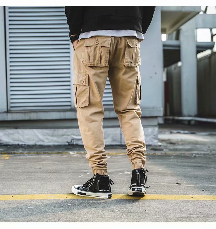 Men's American-style Retro Casual Loose Cropped Pants