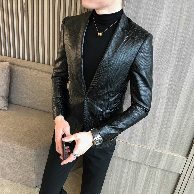 Slim stylish Leather Jacket Men