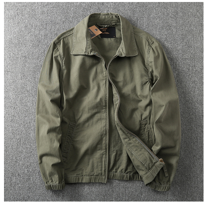 Washed Pure Cotton Solid Color jacket