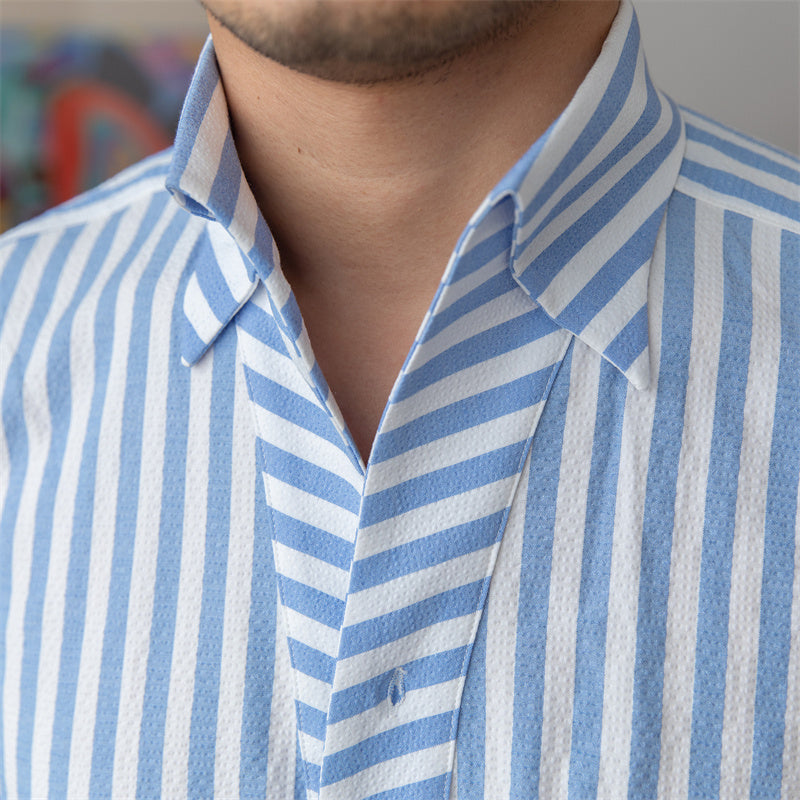 St. Tropez Seersucker Striped Shirt