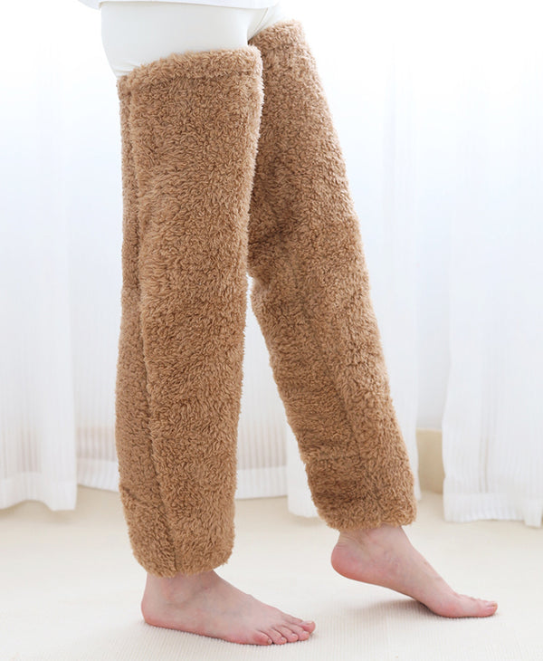 Over Knee High Fuzzy Long Socks Winter Warm Cold Leg Knee Joint Cold-proof Stockings