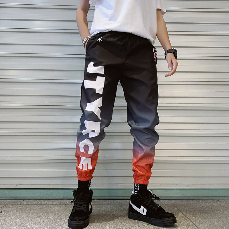 Gradient Color Trousers Men