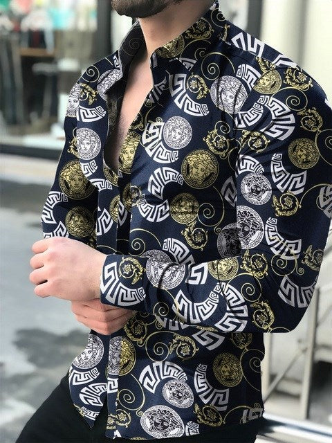 Men's printed floral shirt