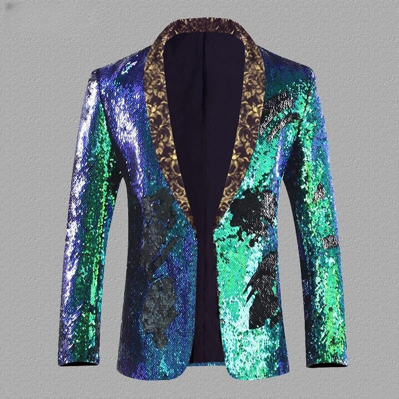 Sequined Turning Piece Performance Singer Host Stage Performance Suit