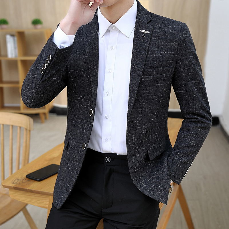 Men's Thin Slim-fit Dark Pattern Blazer