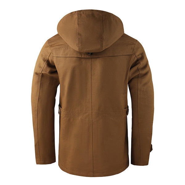 Mid-length Men's Hooded Jacket