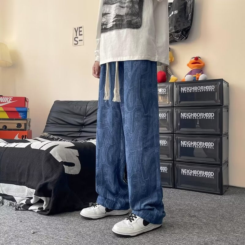 Ins High Street Hip Hop Straight Loose-fitting Mopping Pants