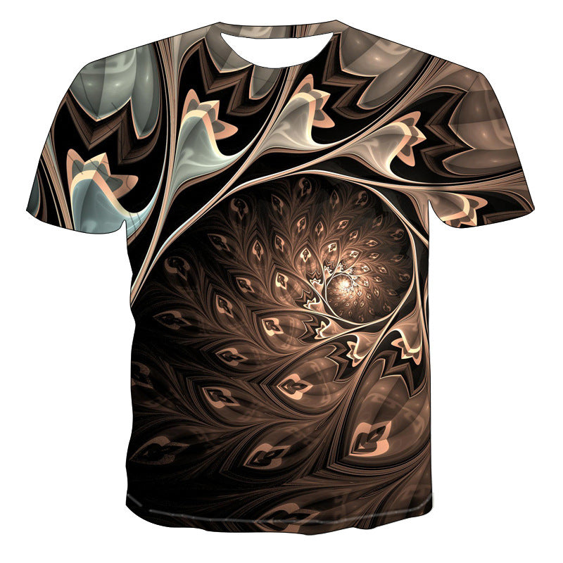 Sea Wave Digital Print Breathable T-shirt