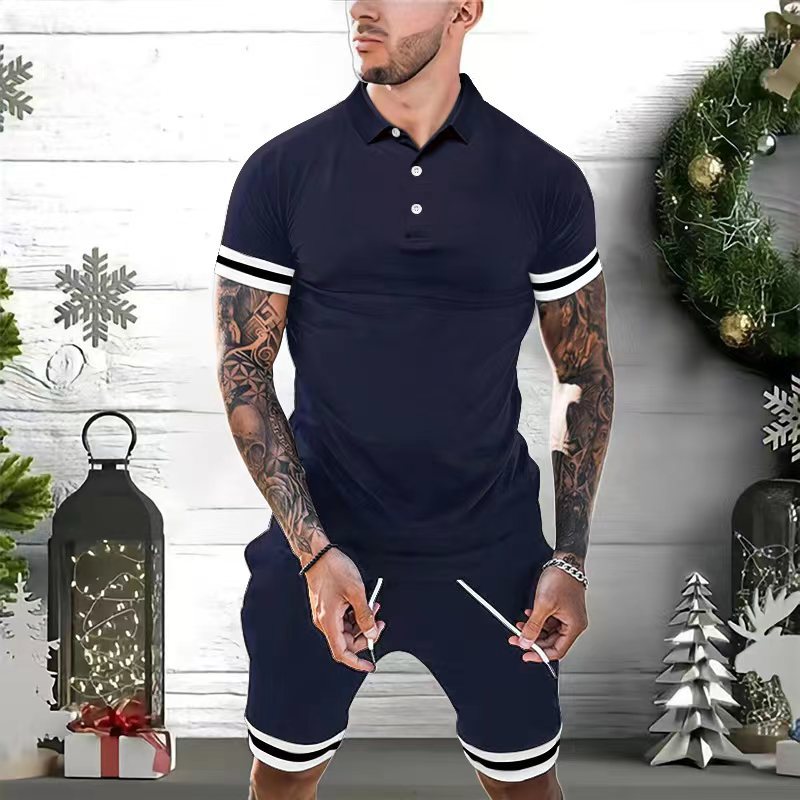 Mens 2 Piece Polo Shirt Tracksuits